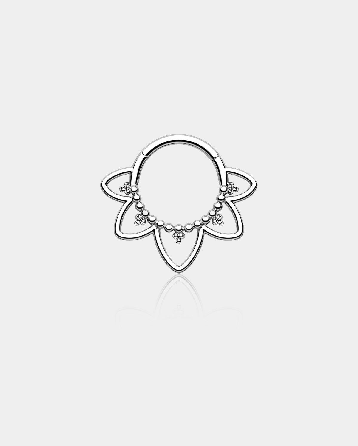 oufer titanium lotus flower septum ring