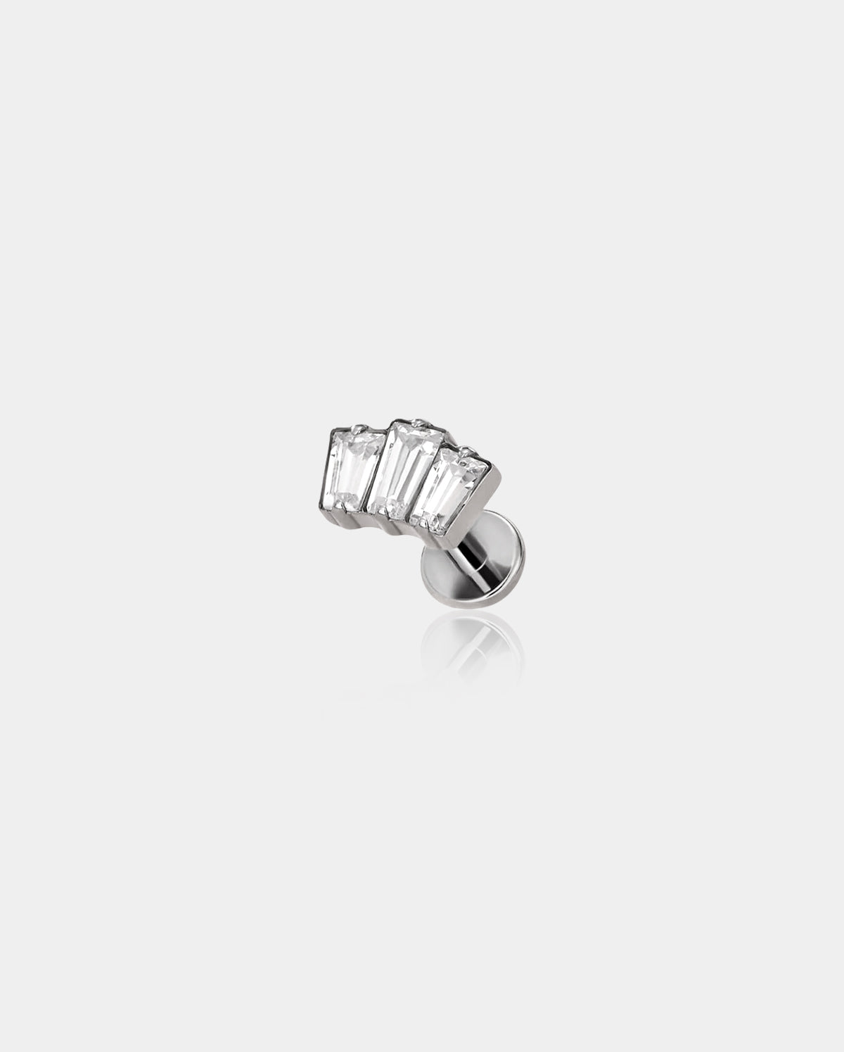 rectangle flat back tragus earrings