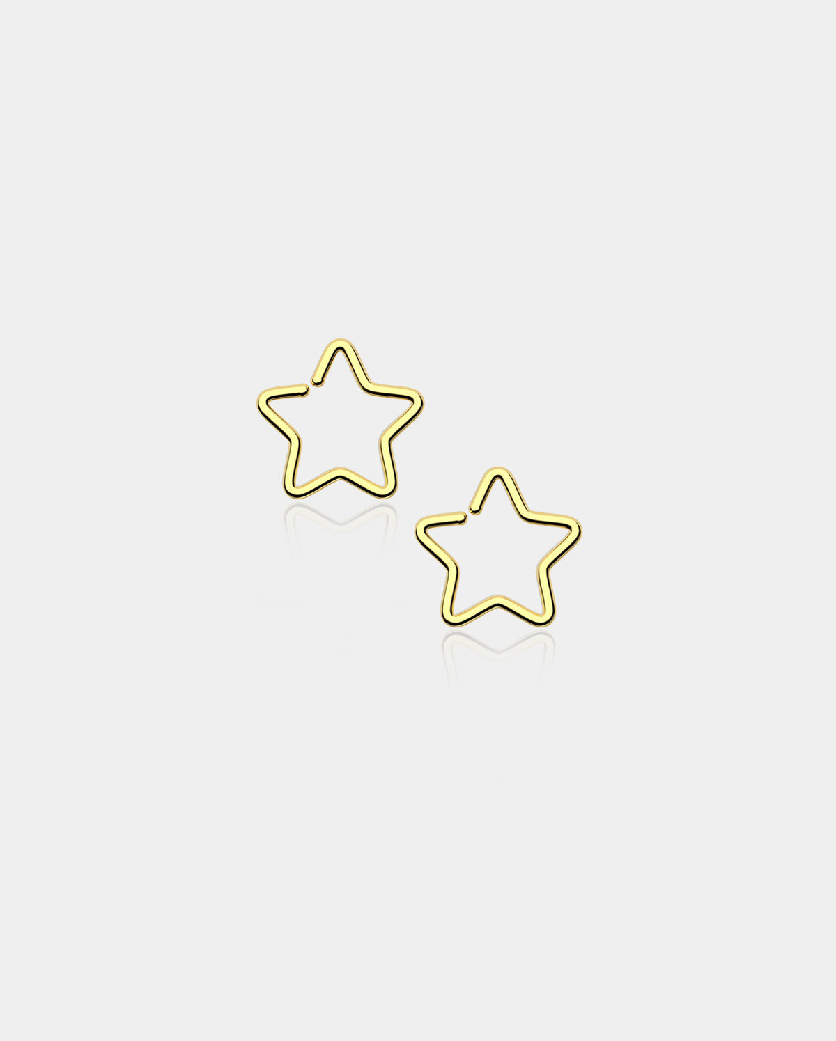 2PCS Titanium Star Seamless Nose Ring