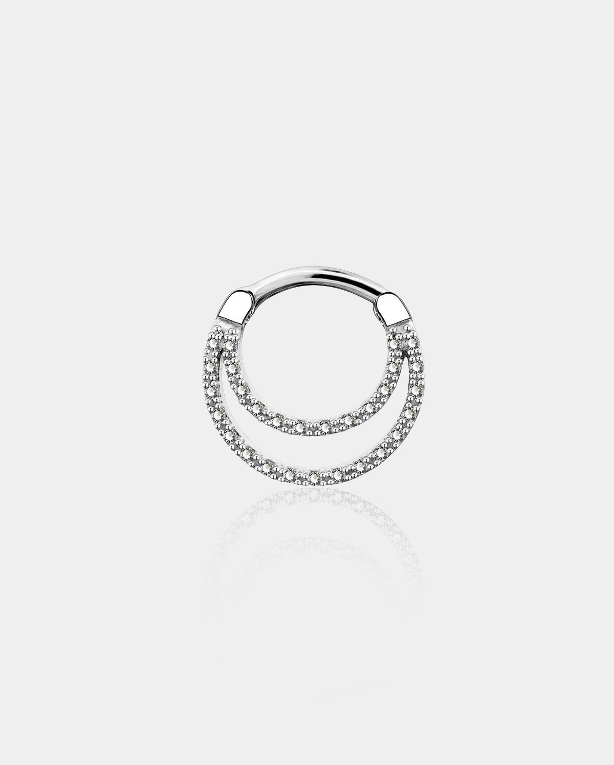 Double Hoop CZ Daith Septum Ring