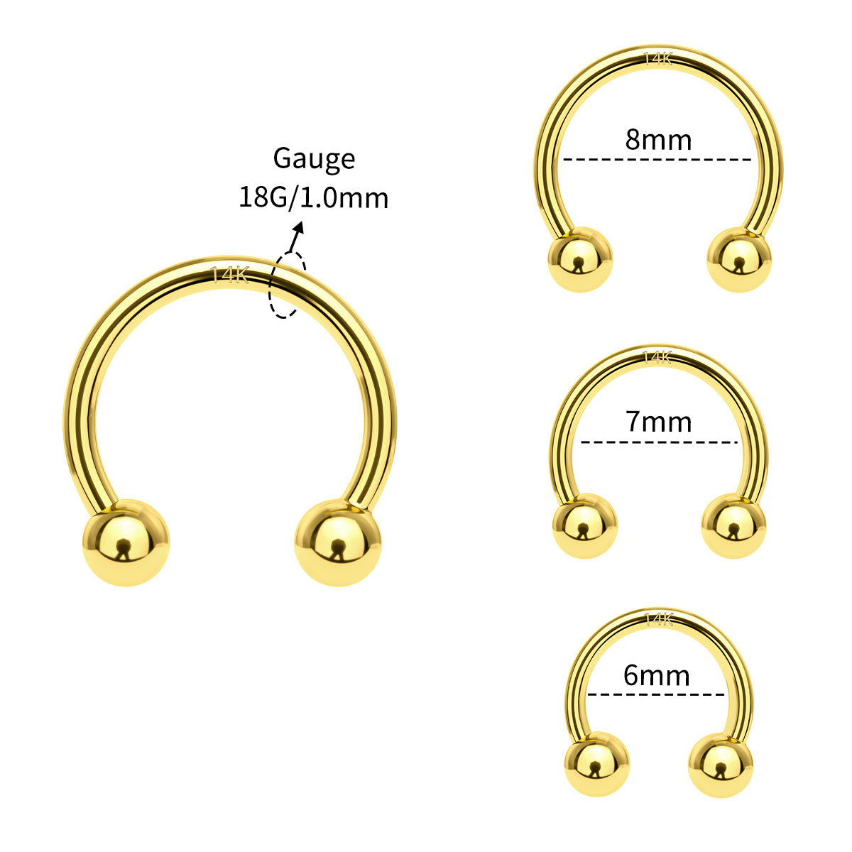 18g horseshoe septum ring