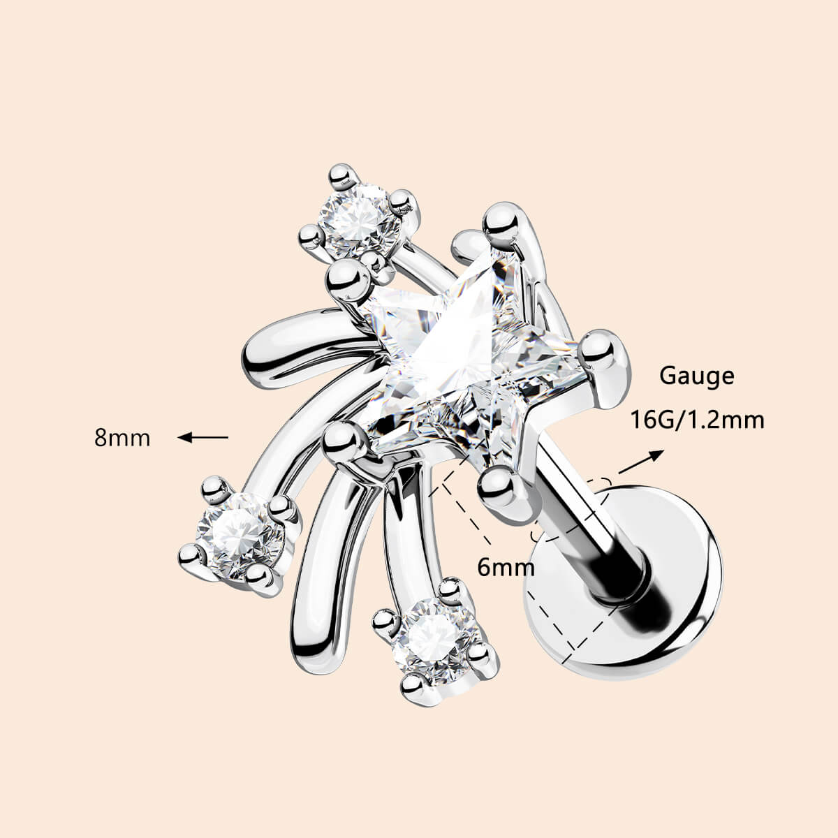16g unique cartilage earrings