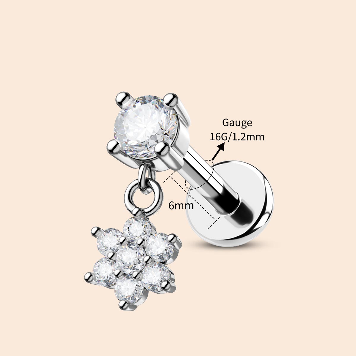 16g dangle cartilage earrings