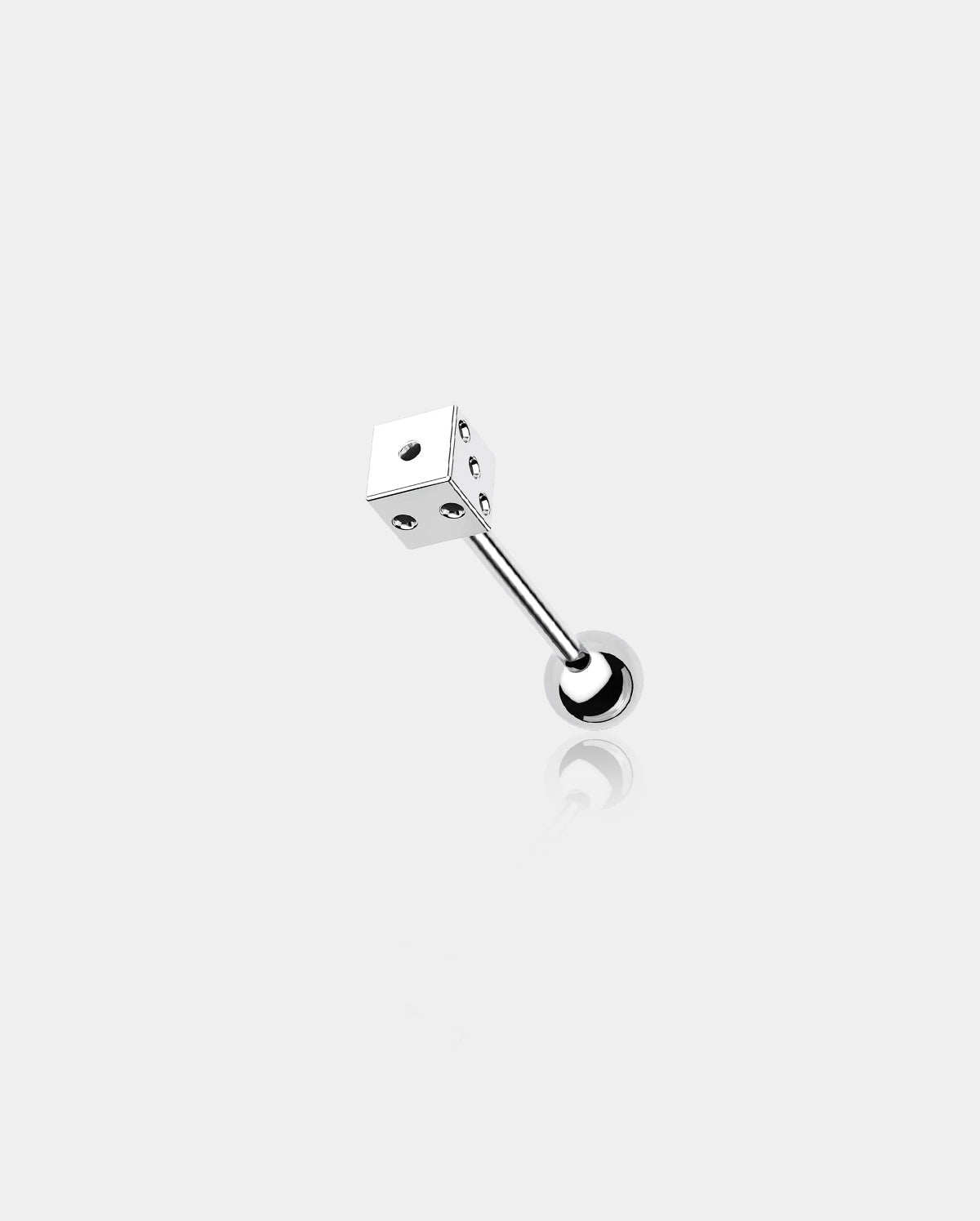 dice tongue piercing stud 