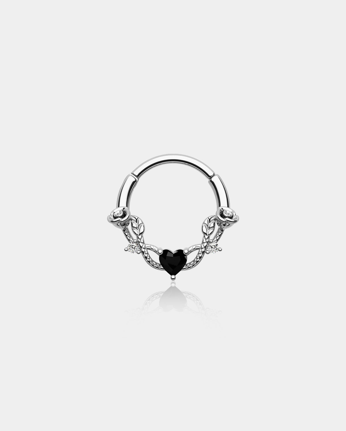 Rose Heart Hinged Segment Septum Ring