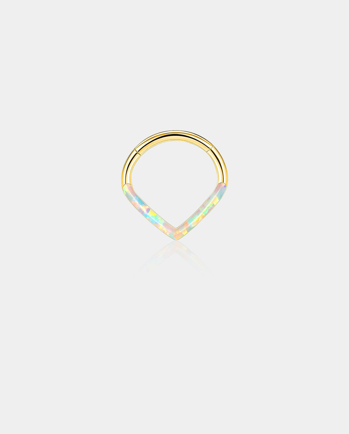 Opal Triangle Septum Segment Ring