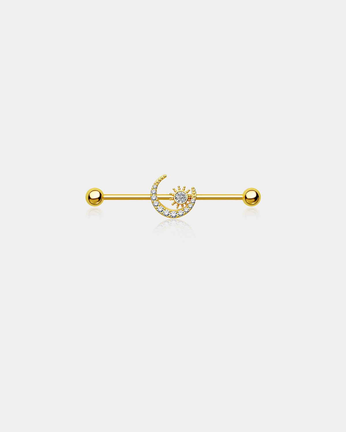 gold sun and moon industrial bar