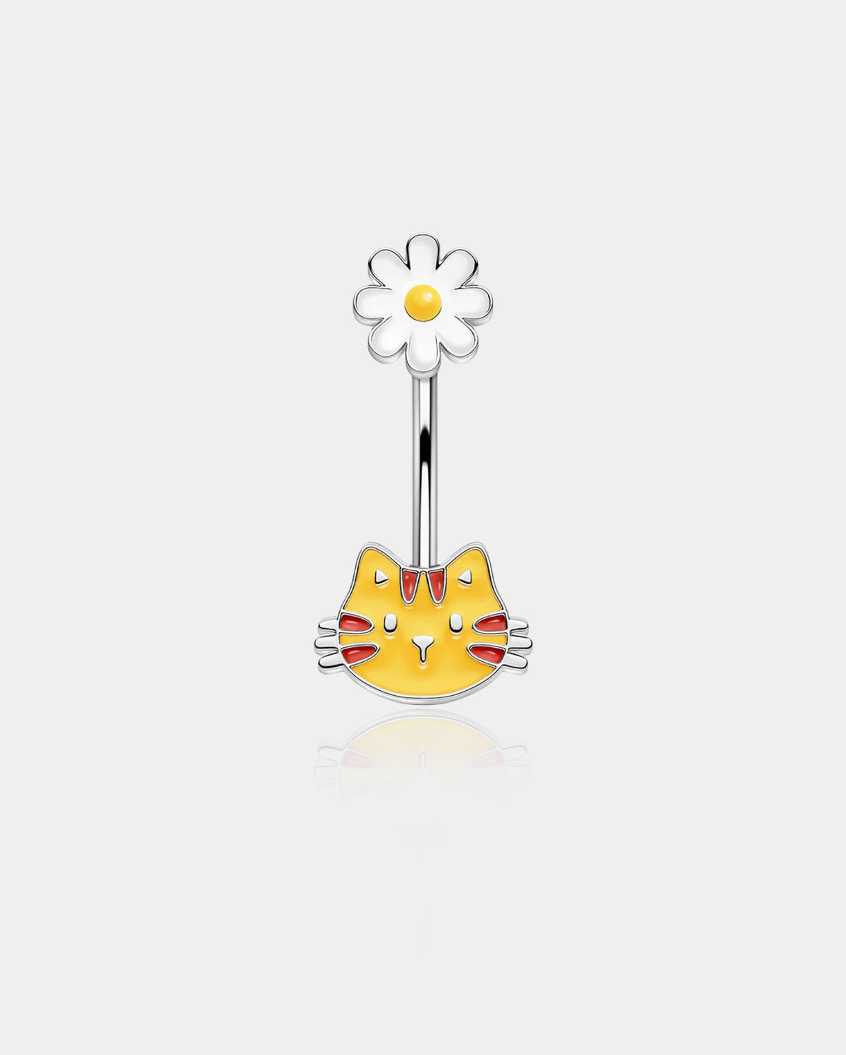 cat belly button ring