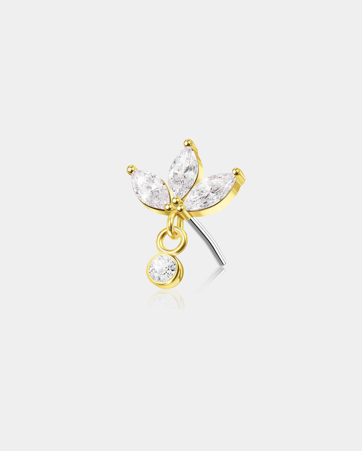 lotus flower nose stud