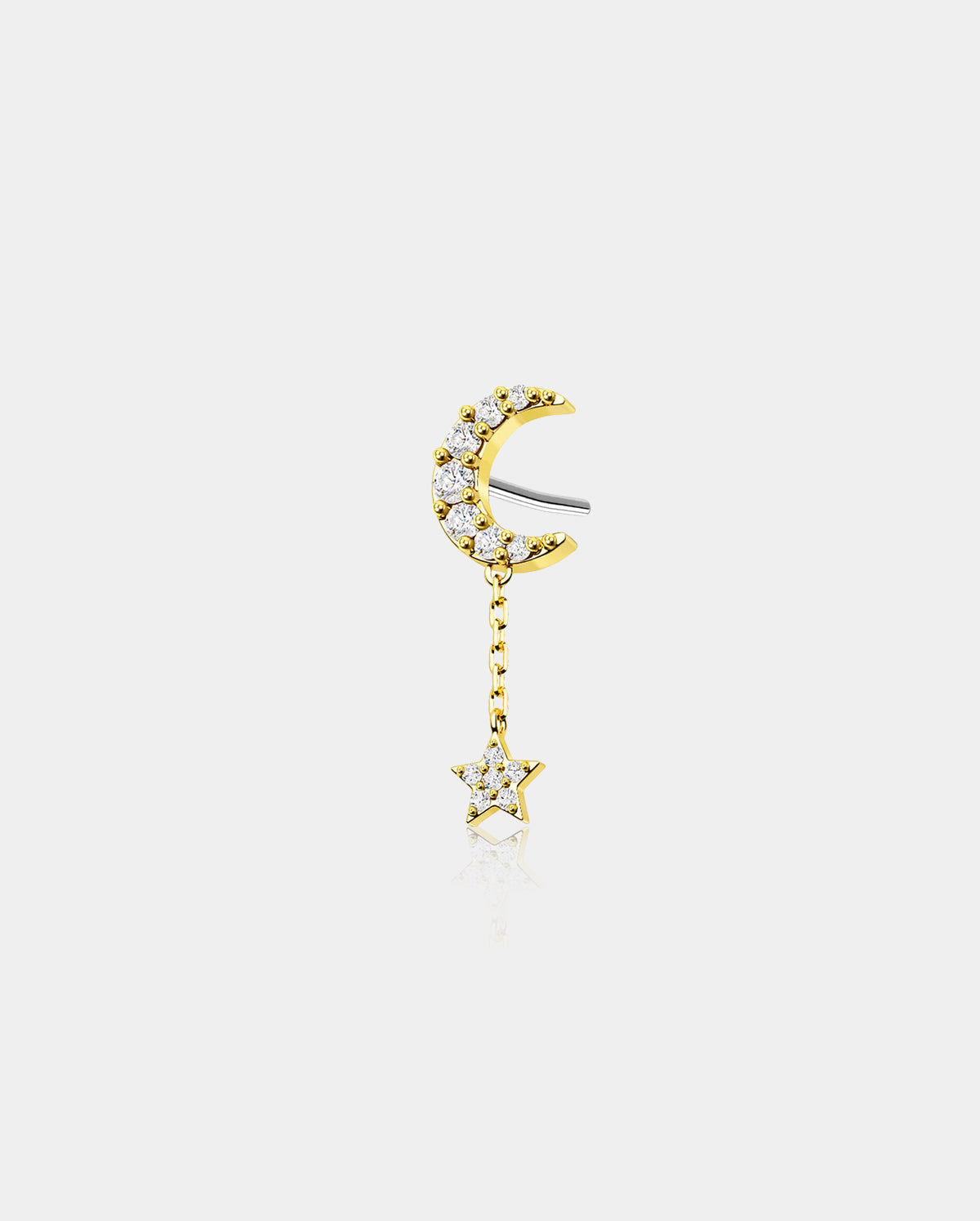 14k gold dangle helix earrings