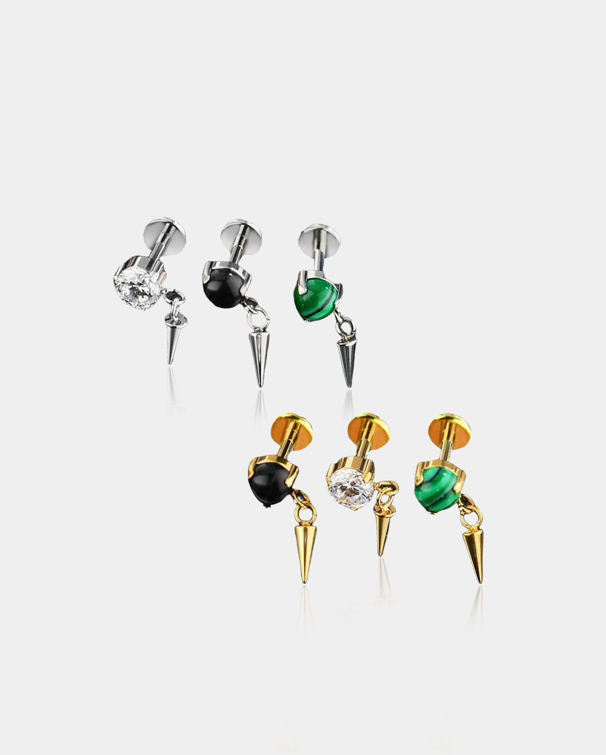 Spike Dangle Internally Threaded Cartilage Stud