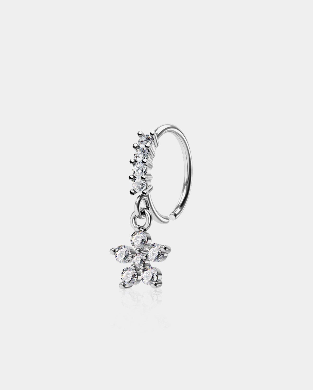 flower nose hoop