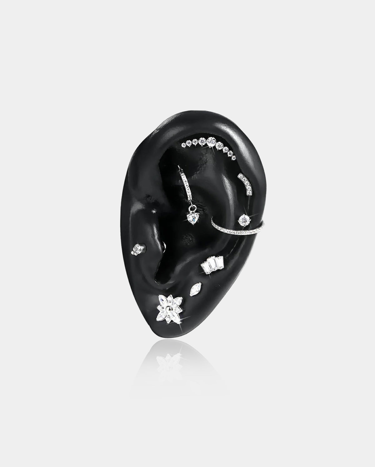 Sparkling CZ-Set Titanium Cartilage Stud
