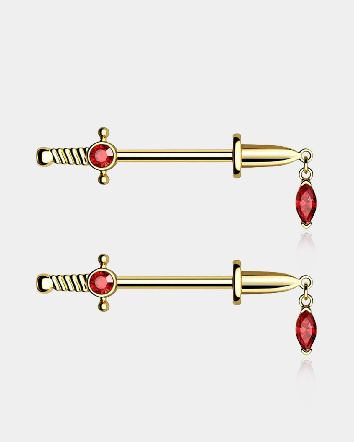 sword nipple rings oufer body jewelry