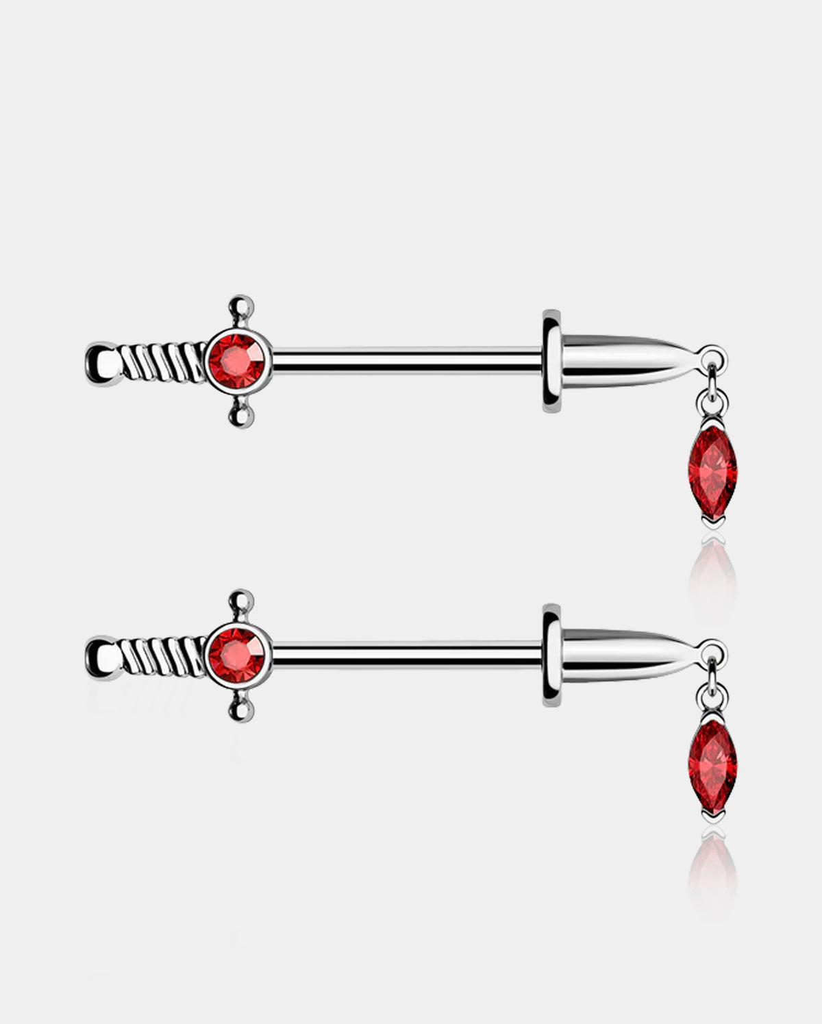 sword nipple rings oufer body jewelry