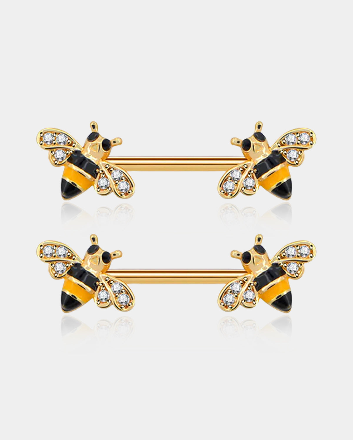 Honeybee Nipple Barbell Jewelry Pair
