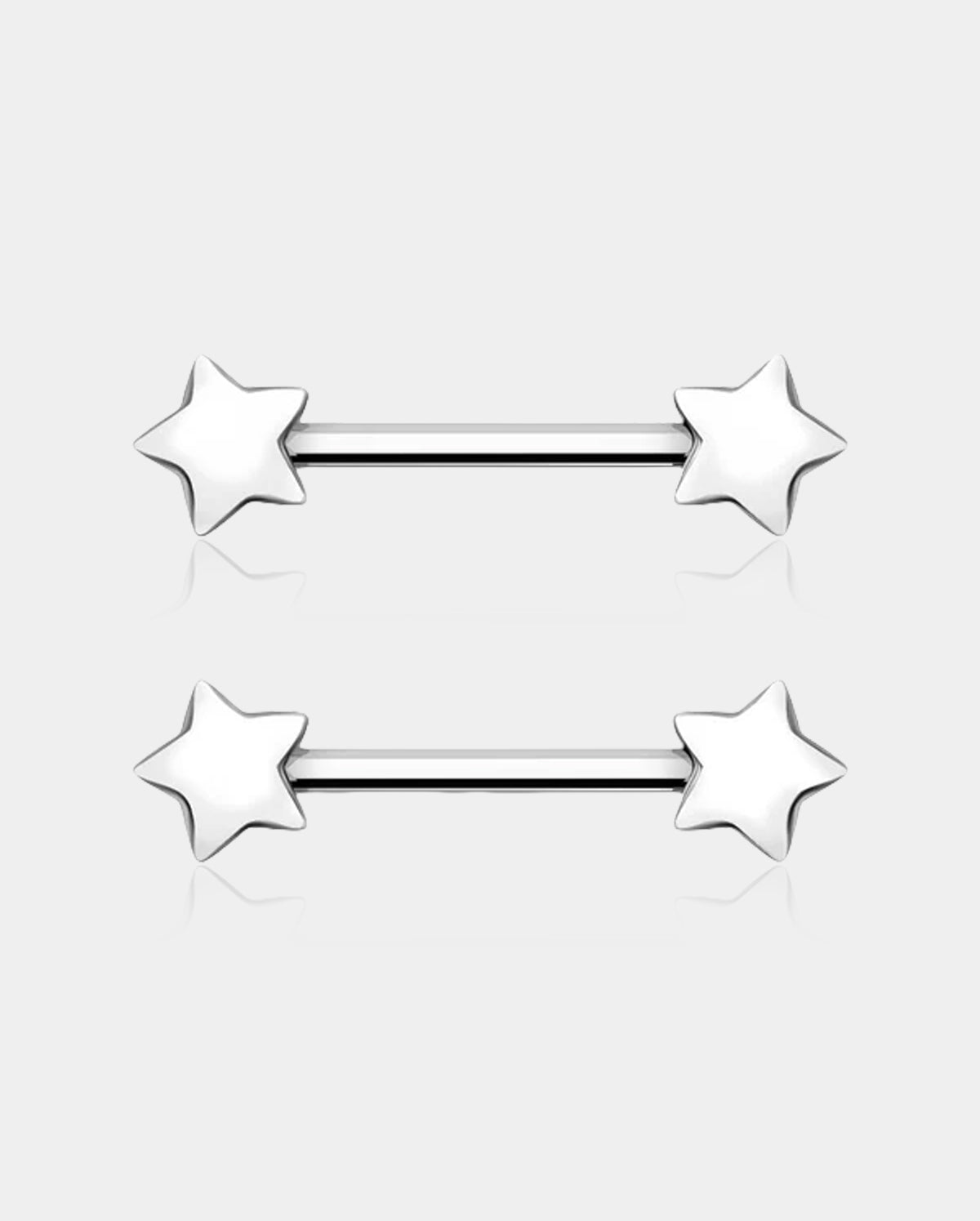 2Pcs Star Nipple Barbell Set