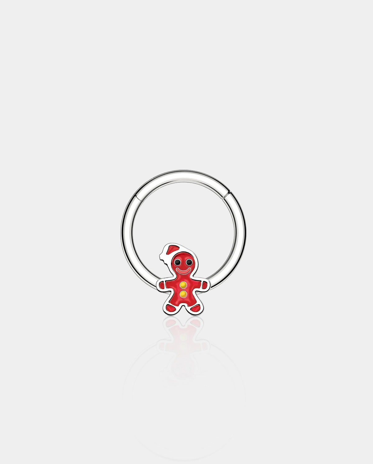 Christmas Gingerbread Man Septum Ring