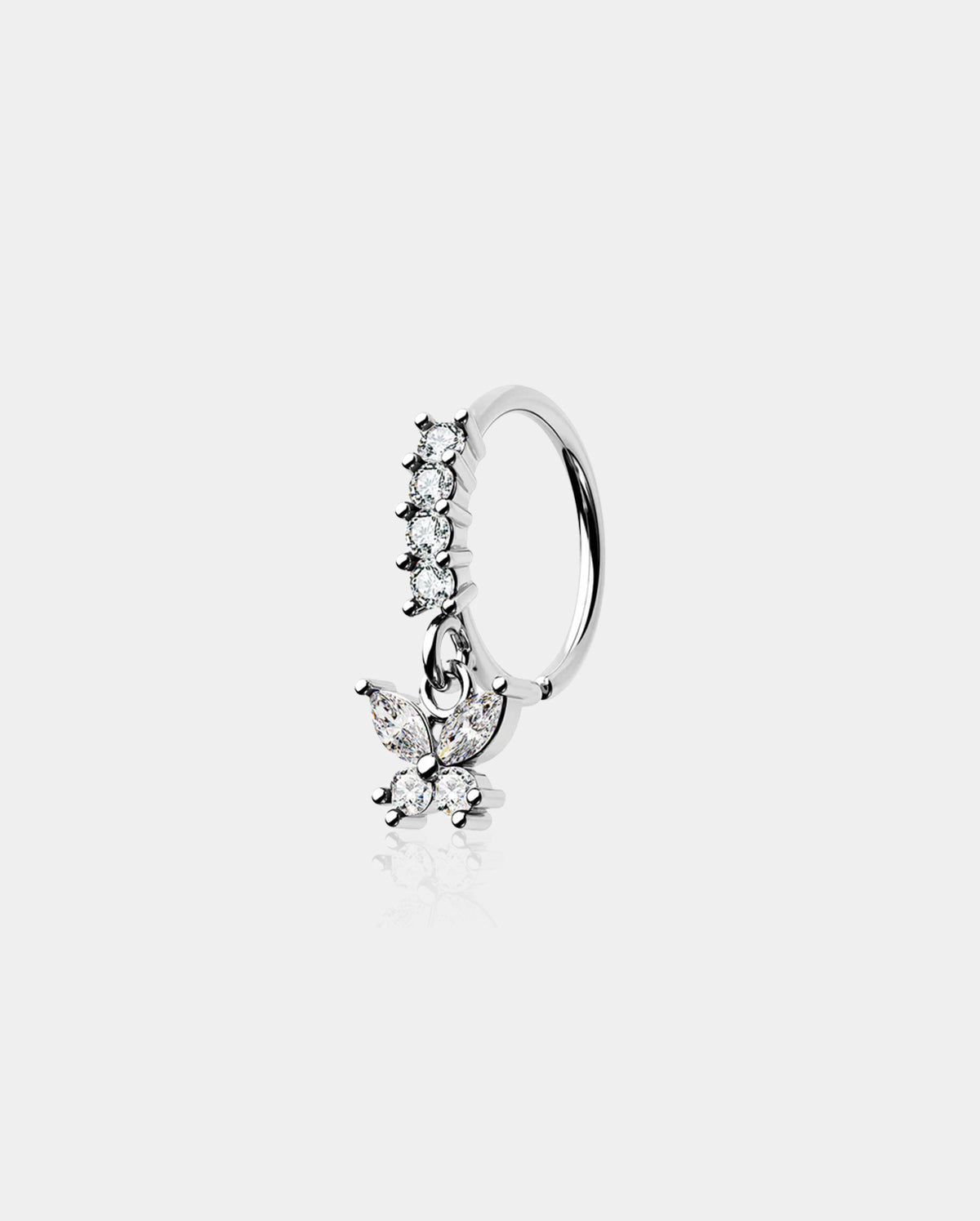 butterfly nose ring hoop