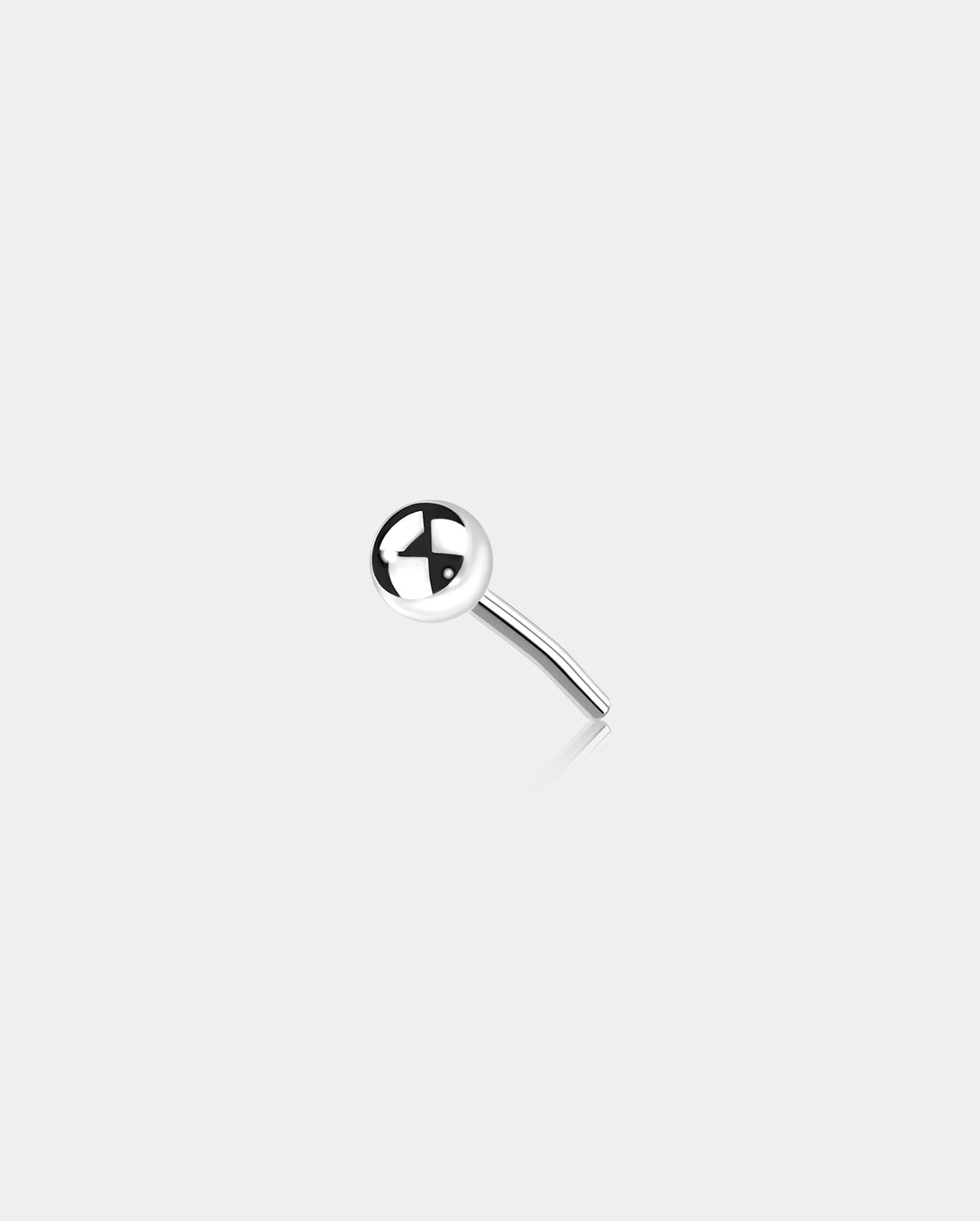 white gold nose stud