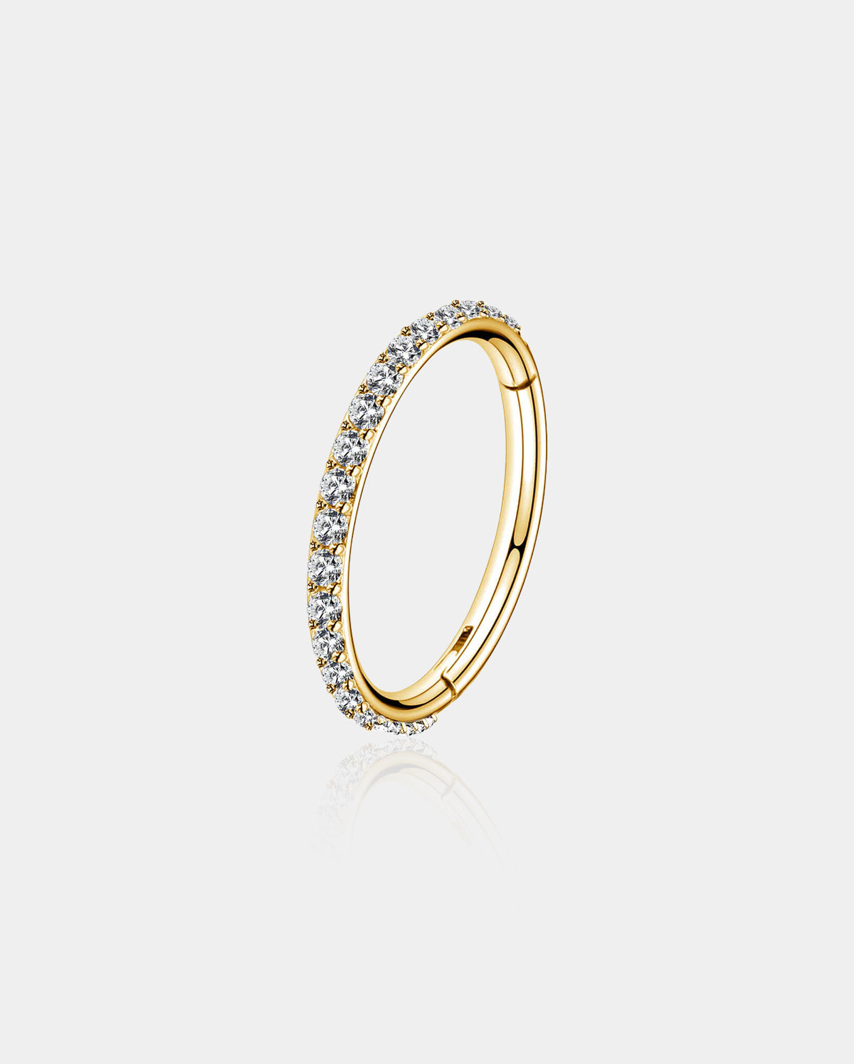18G CZ Hinged Segment Nose Ring