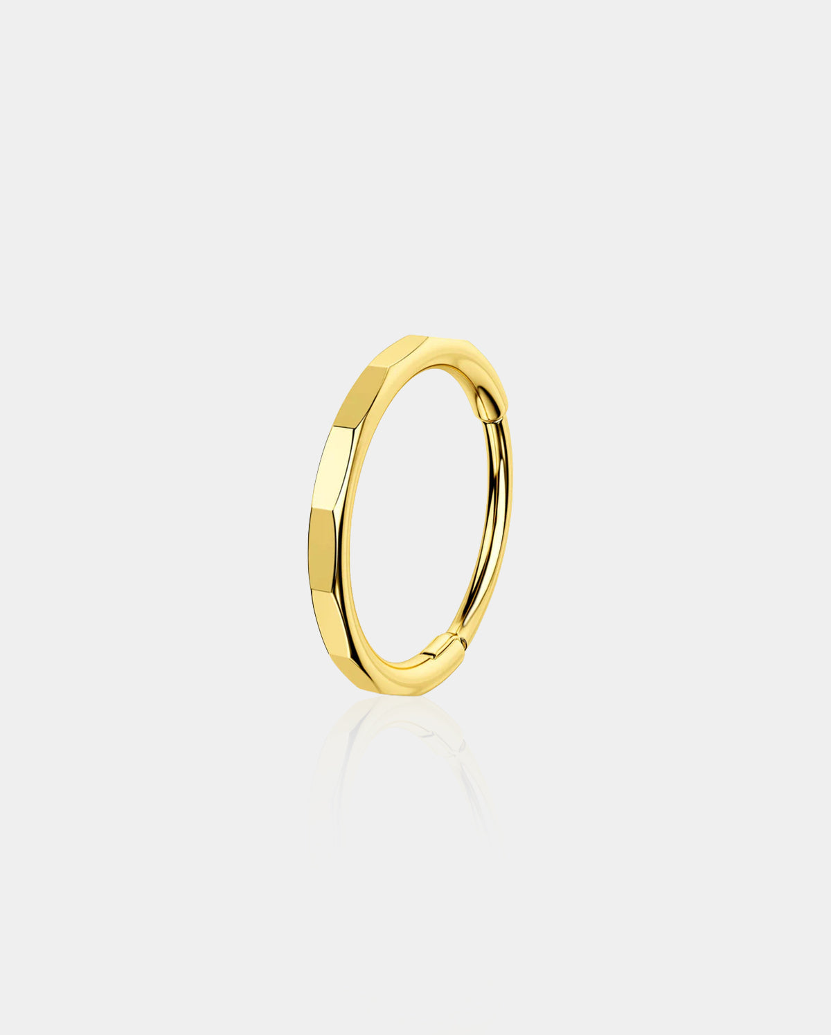 gold Rectangular Cut nose hoop