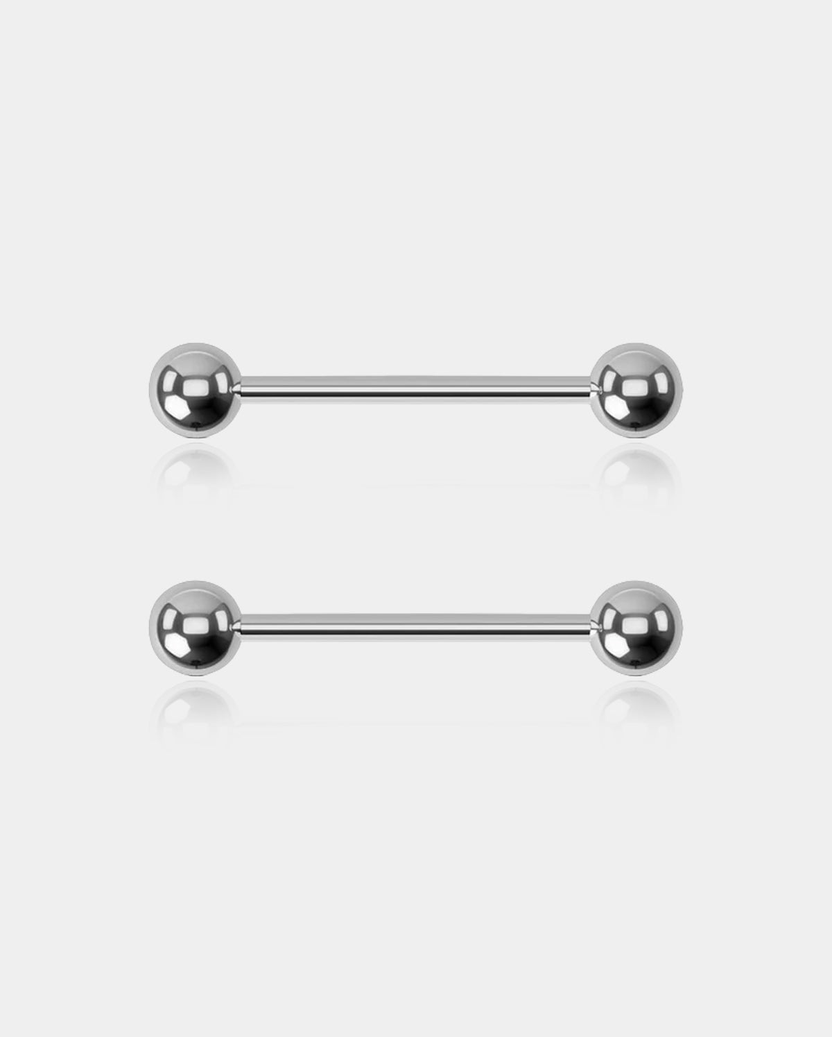 2PCS Internally Threaded Titanium Nipple Rings