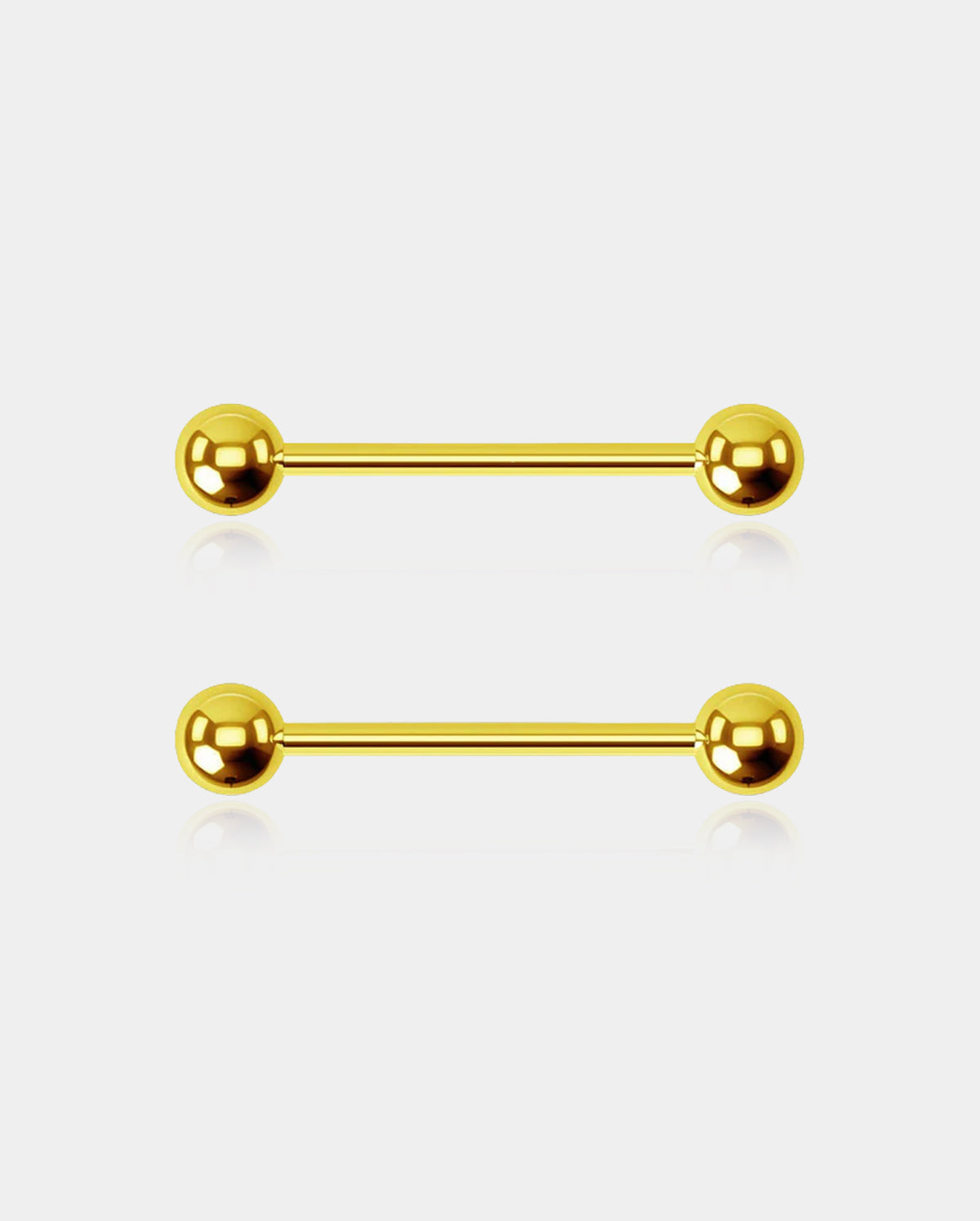 2PCS Internally Threaded Titanium Nipple Rings Pack