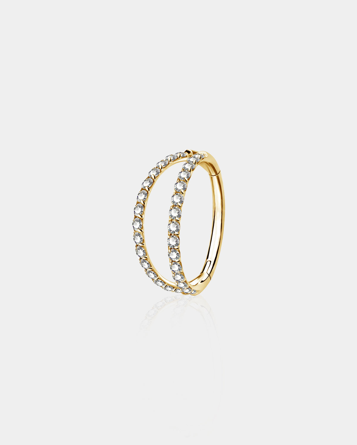 18G Double Nose Hoop Conch Earring CZ Helix Earring