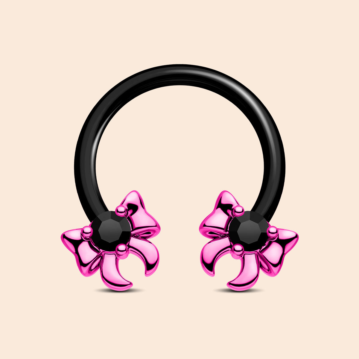 pink bow septum ring 