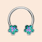 oufer glitter flower septum ring