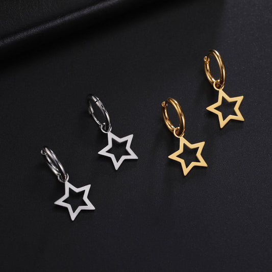 oufer star hoop earring 