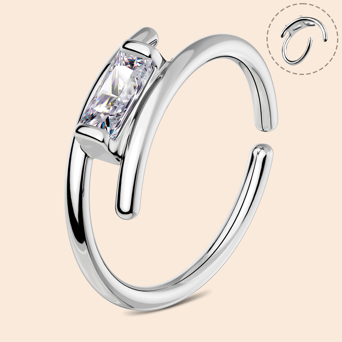 oufer seamless nose ring