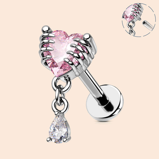 heart cartilage earring