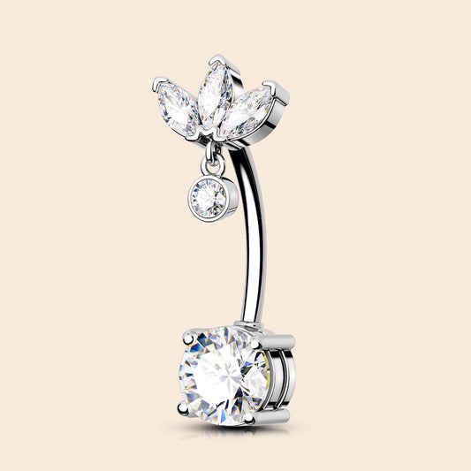 oufer flower belly button rings