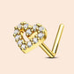 golden heart nose stud