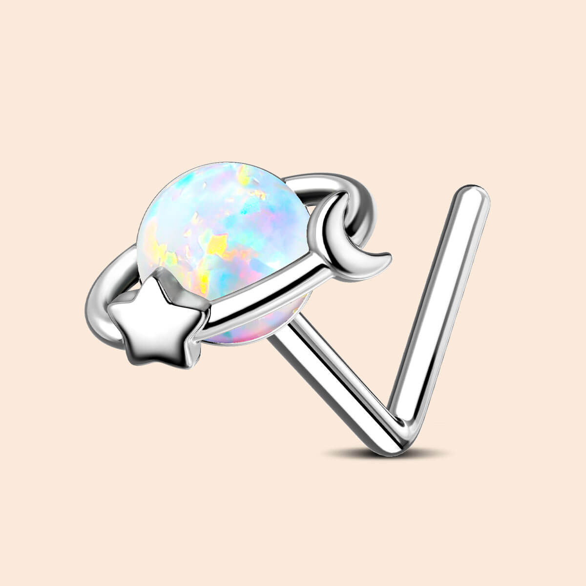 opal nose stud 