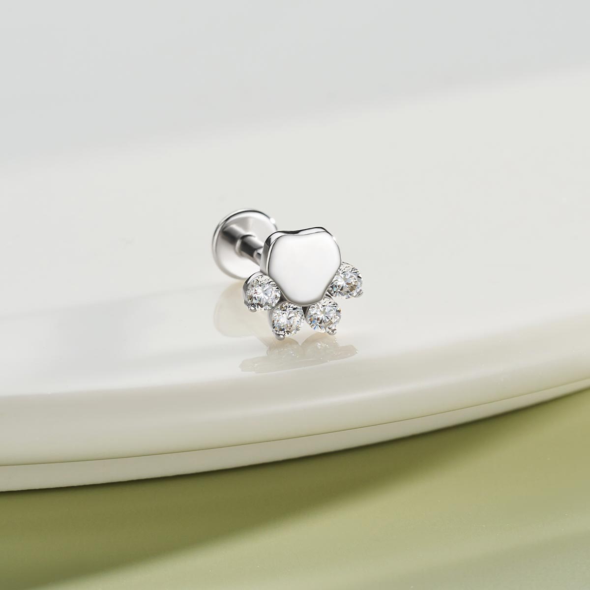 CZ sterling silver helix earrings