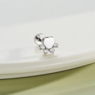 CZ sterling silver helix earrings