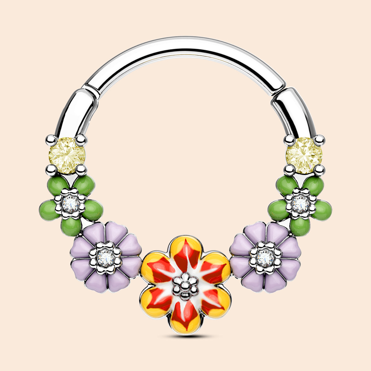 OUFER flower septum ring