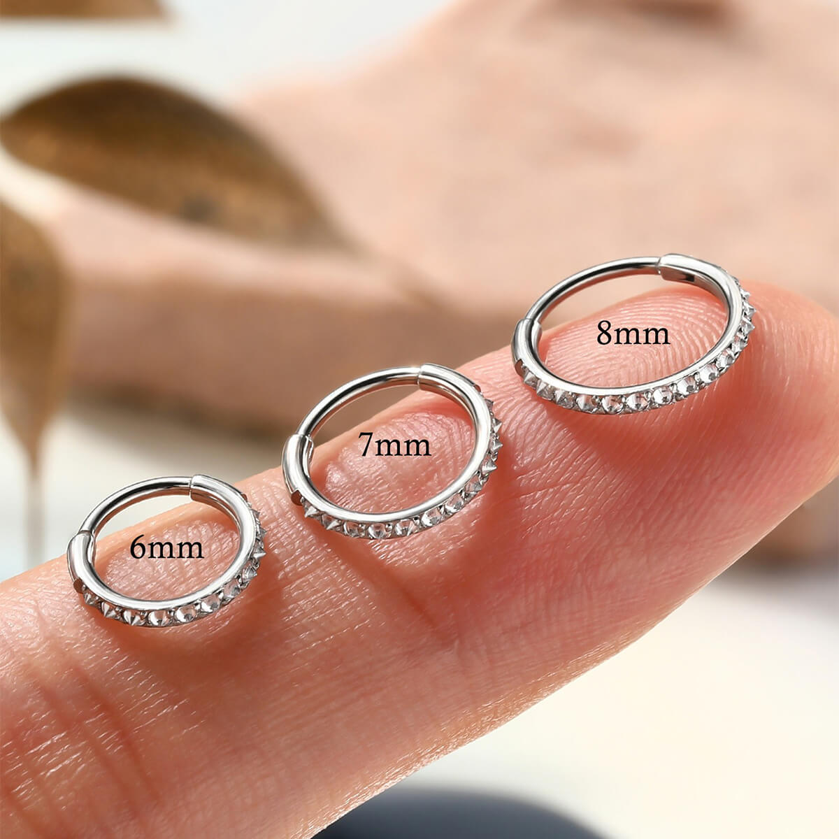 20G CZ Reverse Setting Nose Ring