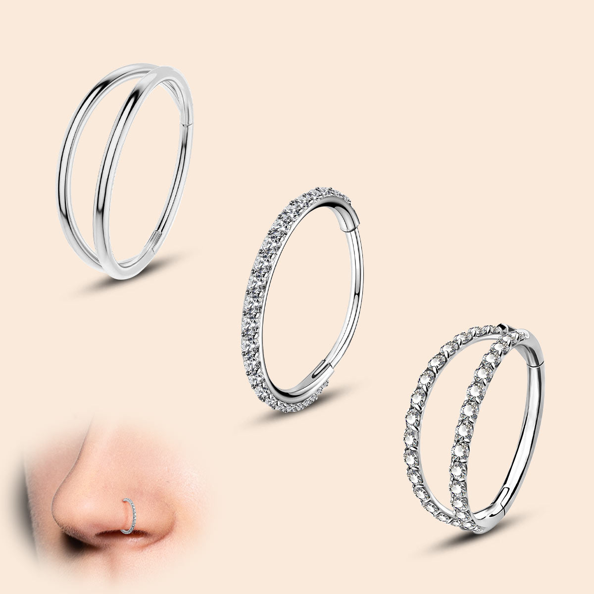oufer nose piercing sets