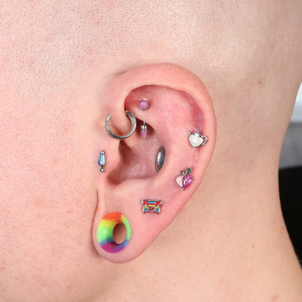 Oufer X Roly 10PCS 8-12mm Soft Silicone Earring Tunnels