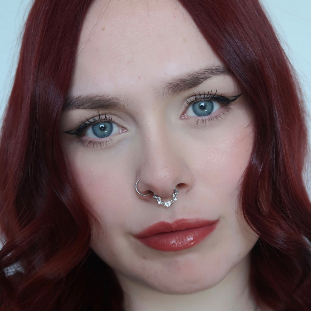 Rose Heart Hinged Segment Septum Ring
