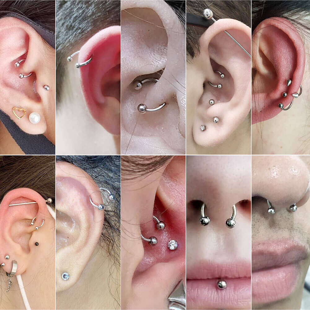 Circular Barbell Septum Ring Set