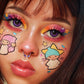 16G Purple Moon and Star Horseshoe Septum Rings