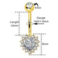 14 gauge belly ring