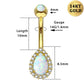 14 gauge belly ring g - OUFER BODY JEWELRY