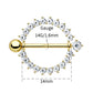 14g 14k gold nipple shield