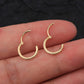 14K Gold 20G Nose Ring Hinged Segment CZ Nose Hoop Ring